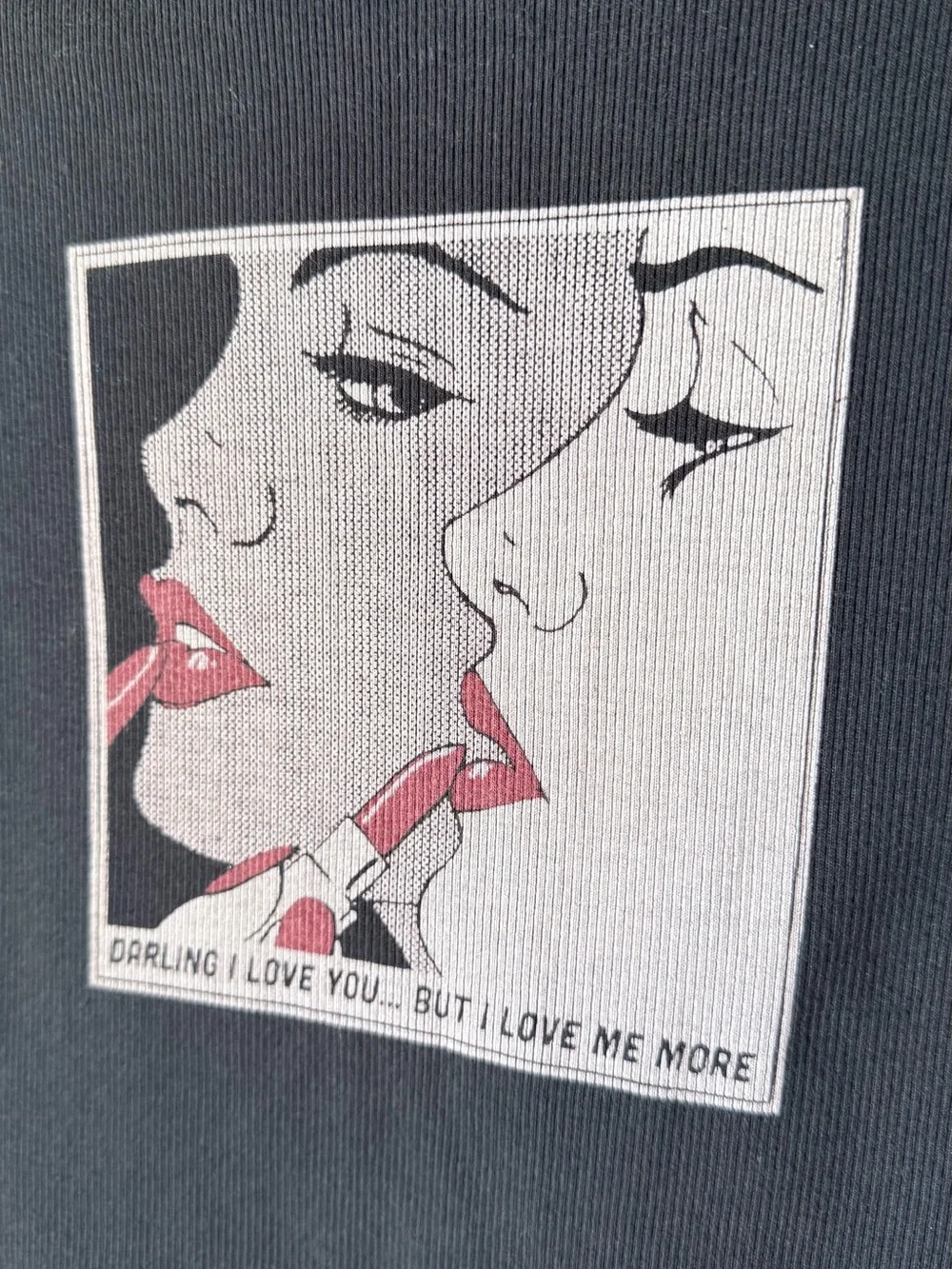 Reformation Muse Black Graphic-Print T-Shirt Size M